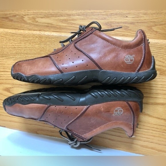 TIMBERLAND Men’s shoes ? Leather Brown Round Toe Lace up 9 1/2 M main image 6